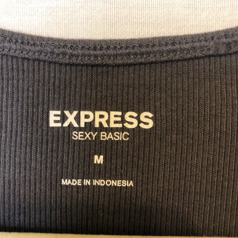 Express Sexy Basic Ribbed Rhinestone Tank Top - M - Picture 7 of 13
